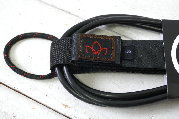 STAYCOVERED ステイカバード 9'0'' Comp SURF LEASH CALIF 膝 KNEEリーシュコード サーフィン マットブラックロングボード
