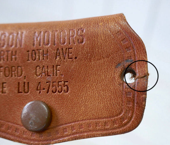 Ferguson Motors カリフォルニア 自動車販売店 革 レザー製 ヴィンテージ キーケース 鍵2本付き USA