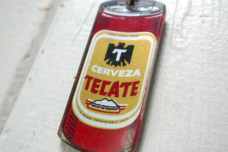 TECATE BEER テカテ ビール メキシコ アドバタイジング ヴィンテージ キーホルダー キーリング 鍵2本付き
