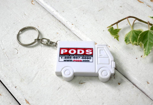 PODS Portable On Demand Storage 引越し会社 USAトラック アドバタイジング メジャー付き キーホルダー キーリング