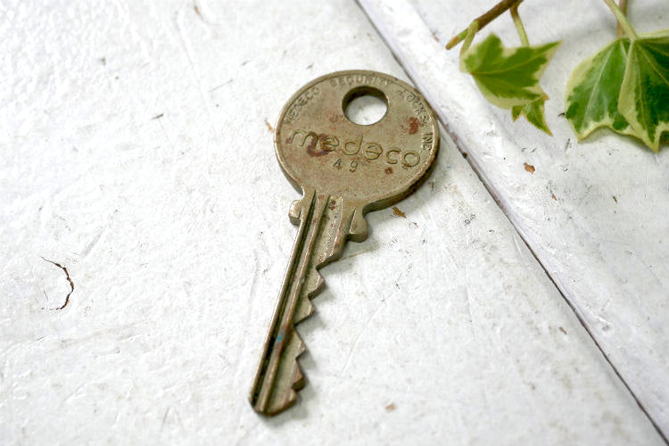 MEDECO SECURITY LOCKS INC medeco 49 MADE IN USA アメリカン アンティーク＆ビンテージ 鍵 KEY キー