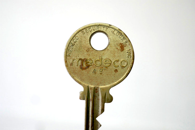 MEDECO SECURITY LOCKS INC medeco 49 MADE IN USA アメリカン アンティーク＆ビンテージ 鍵 KEY キー