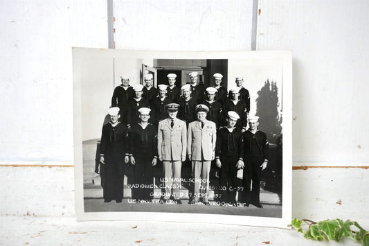 アメリカ軍 USS tawasa ATF-92 海軍 NAVY ミリタリーフォト 1957 集合写真 軍艦 USN ヴィンテージ ミリタリー 直筆サイン 米軍実物 放出品