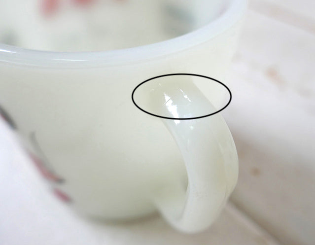 ディズニー ミッキーマウス ミニーマウス パラソル ミルクガラス 70's ヴィンテージ マグカップ 食器 USA