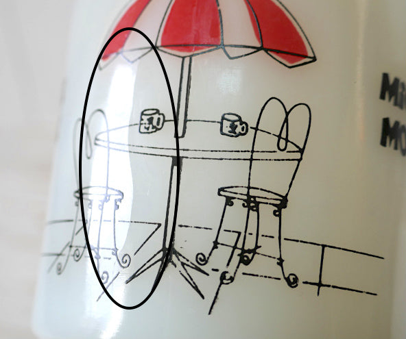 ディズニー ミッキーマウス ミニーマウス パラソル ミルクガラス 70's ヴィンテージ マグカップ 食器 USA