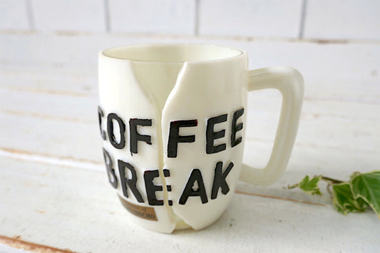 COFFEE BREAK コーヒーブレイク メッセージ Fort Concho テキサス州 米軍基地 スーベニア ヴィンテージ マグカップ コーヒーマグ カップ 食器 ミリタリー