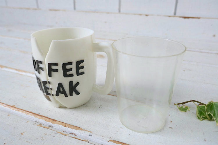 COFFEE BREAK コーヒーブレイク メッセージ　Fort Concho テキサス州 米軍基地 スーベニア ヴィンテージ マグカップ コーヒーマグ カップ 食器　ミリタリー