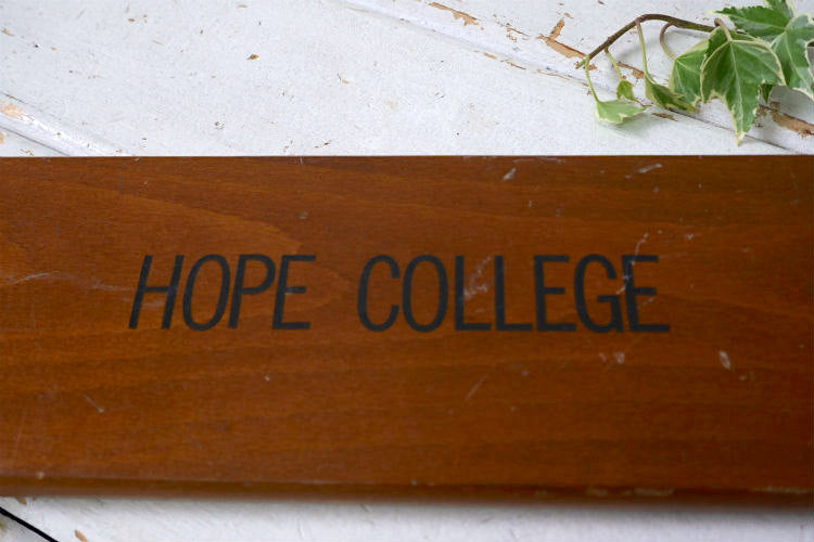 HOPE COLLEGE ホープ大学 フラタニティ友愛組織 木製 60's ヴィンテージ パドル 大学グッズ USA 記念品 USA