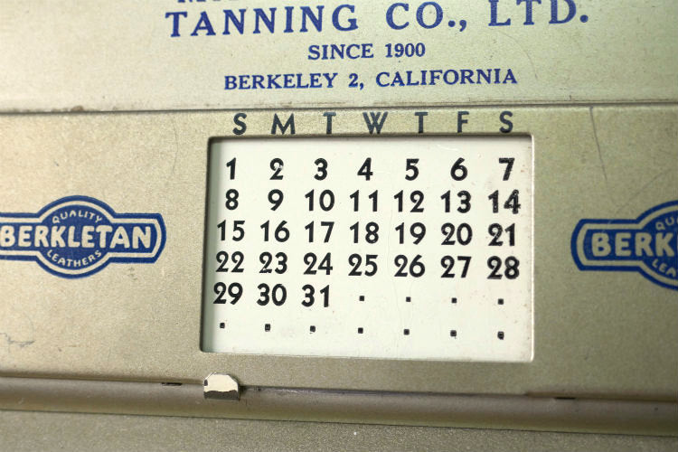 MANASSE BLOCK TANNING CO カリフォルニア カレンダー付き アドバタイジング ヴィンテージ バインダー クリップボード USA