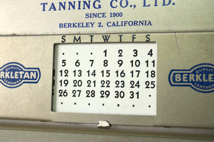 MANASSE BLOCK TANNING CO カリフォルニア カレンダー付き アドバタイジング ヴィンテージ バインダー クリップボード USA