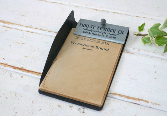 FOREST LUMBER CO インダストリアル メタル製 アドバタイジング ヴィンテージ  メモパッド フォンパッド USA
