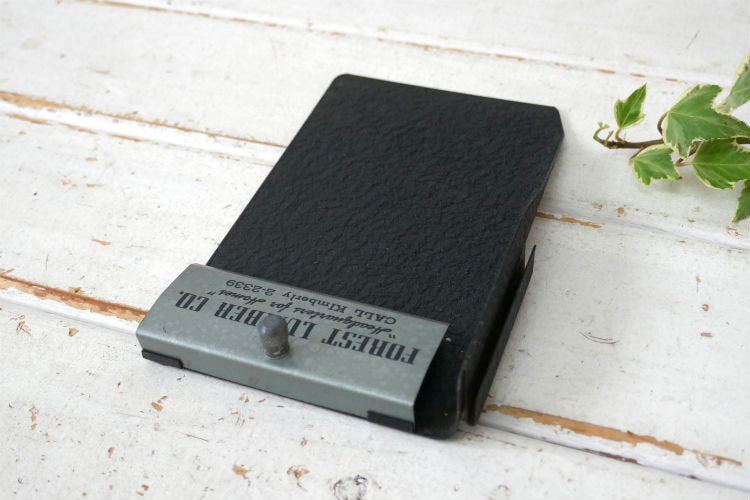 FOREST LUMBER CO インダストリアル メタル製 アドバタイジング ヴィンテージ  メモパッド フォンパッド USA