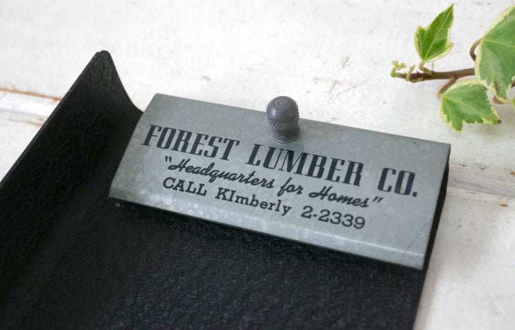 FOREST LUMBER CO インダストリアル メタル製 アドバタイジング ヴィンテージ  メモパッド フォンパッド USA