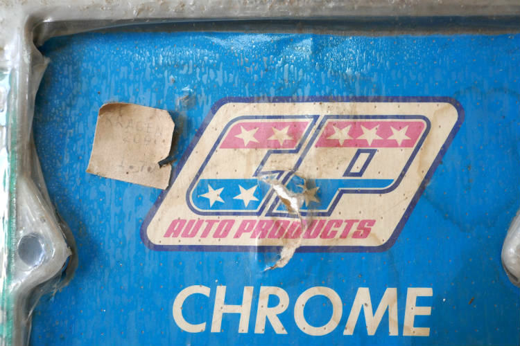 Auto Products クロム製 HAVE A NICE DAY デッドストック ヴィンテージ ナンバーフレーム カーライセンスフレーム アメ車 USA