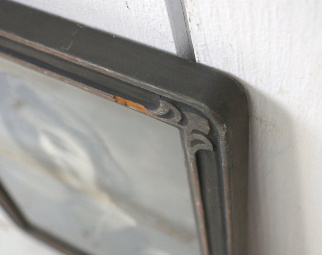 アールヌーヴォー デザイン モノクロ 写真入り 木製　手彫り アンティーク フォトフレーム 額縁 ピクチャーフレーム ノスタルジック USA