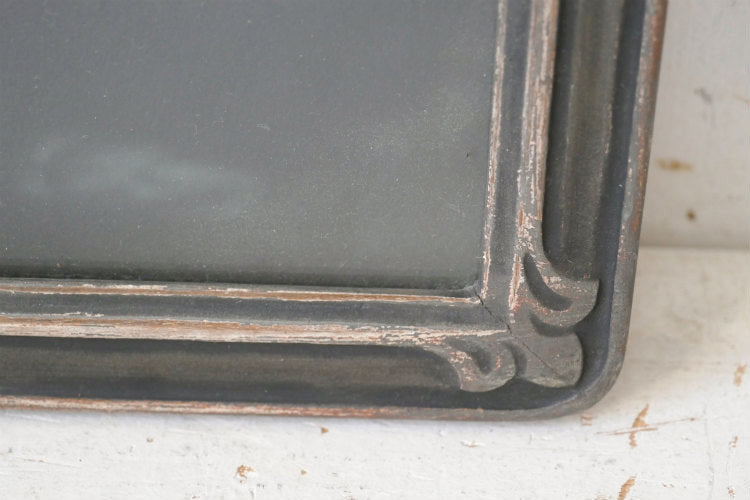 アールヌーヴォー デザイン モノクロ 写真入り 木製　手彫り アンティーク フォトフレーム 額縁 ピクチャーフレーム ノスタルジック USA