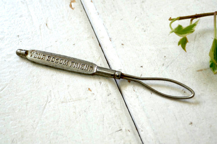 1916〜老舗 HARRY COFFEE アドバタイジング OLD ヴィンテージ ボタンフック ブーツフック 紳士靴 USA アンティーク