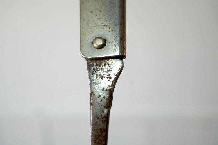 EX E LINTHICUM  SAN LEANDRO CAL サンレアンドロ カリフォルニア ノベルティ 販促品 ヴィンテージ ボタンフック USA ブーツフック