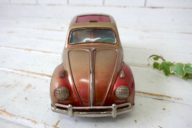 1960's バンダイ VOLKSWAGEN フォルクスワーゲン 空冷 ビートル  ラグトップ ヴィンテージ ブリキカー ブリキ自動車