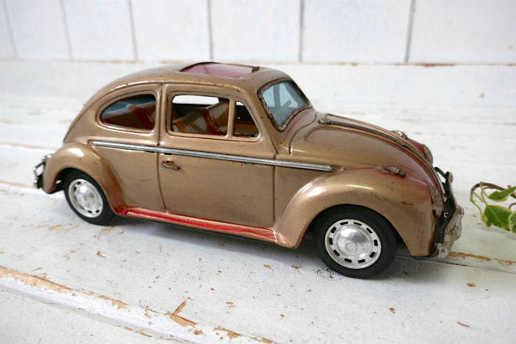 1960's バンダイ VOLKSWAGEN フォルクスワーゲン 空冷 ビートル  ラグトップ ヴィンテージ ブリキカー ブリキ自動車