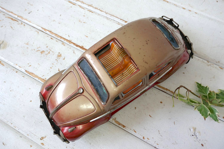 1960's バンダイ VOLKSWAGEN フォルクスワーゲン 空冷 ビートル  ラグトップ ヴィンテージ ブリキカー ブリキ自動車