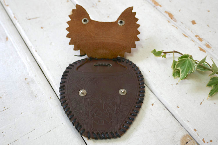 インディアン ネイティブアメリカン 型押し 革 レザー製 ヴィンテージ コインケース ウォレット 財布 USA