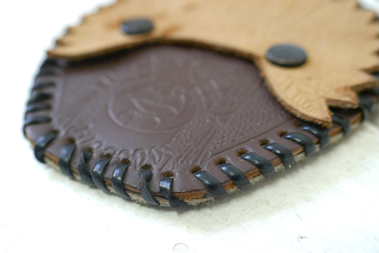 インディアン ネイティブアメリカン 型押し 革 レザー製 ヴィンテージ コインケース ウォレット 財布 USA