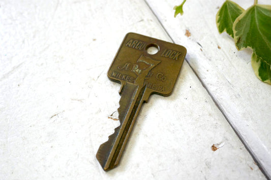 ARCO LOCK 7 Key キー BA5557 真鍮製 OLD 鍵 A Rifkin Co アメリカン ビンテージ MADE IN USA