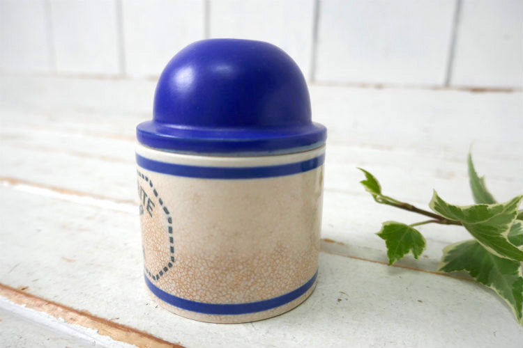 RAZOBRITE BATH セラミックBARBER SHOP 1930~1940s ヴィンテージ カミソリ 髭 容器 バーバーショップ  床屋 理髪店