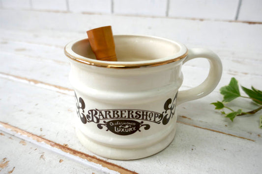 BARBER SHOP セラミック製 OLDFASHIONED LUXURY ヴィンテージ 1960~1970 シェービングカップ 陶器製 USA