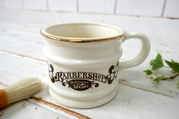 BARBER SHOP セラミック製 OLDFASHIONED LUXURY  ヴィンテージ 1960~1970 シェービングカップ 陶器製 USA