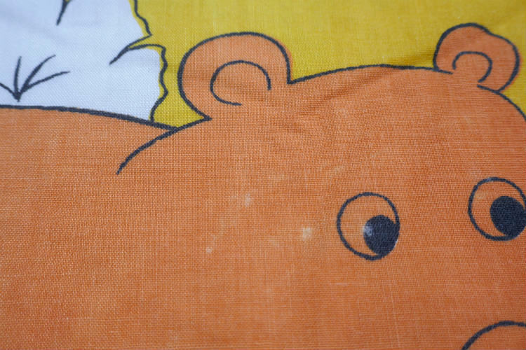 CANNON社 動物 アニマル ジャングル柄 70's ヴィンテージ ユーズドシーツ(ボックスタイプ) USA