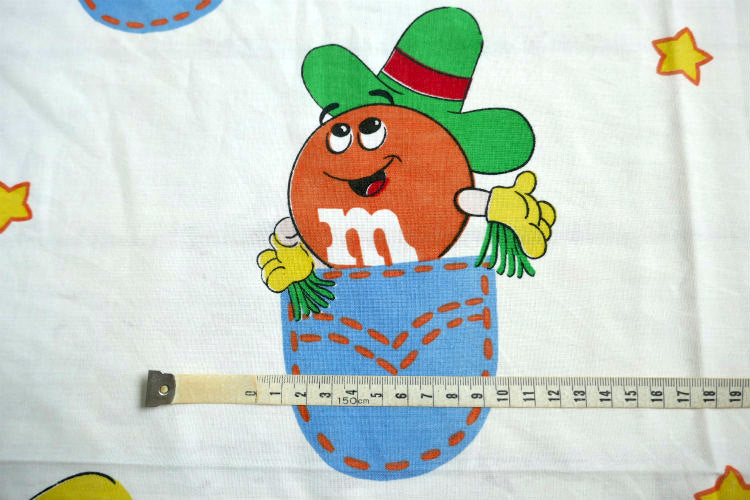 M&M's エムアンドエムズ チョコレート ウエスタン カウボーイ 70's ヴィンテージ カーテン 生地 ファブリック リメイク USA