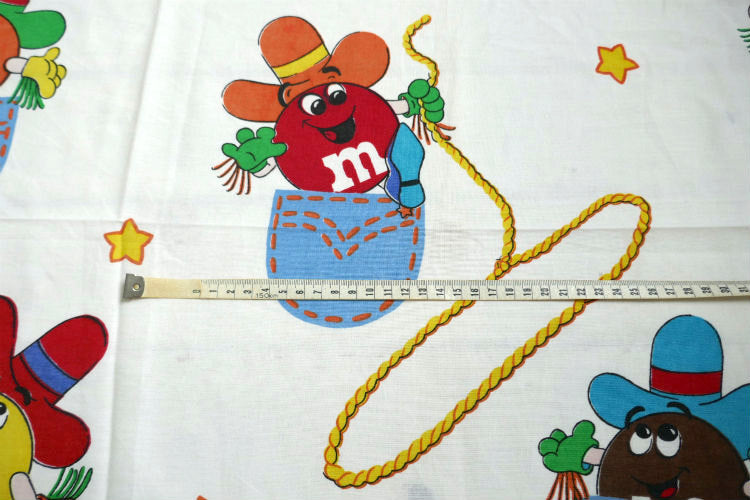 M&M's エムアンドエムズ チョコレート ウエスタン カウボーイ 70's ヴィンテージ カーテン 生地 ファブリック リメイク USA
