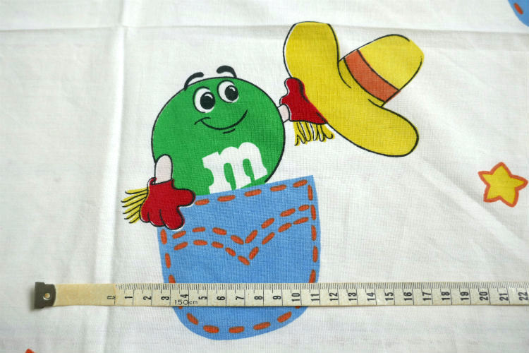 M&M's エムアンドエムズ チョコレート ウエスタン カウボーイ 70's ヴィンテージ カーテン 生地 ファブリック リメイク USA