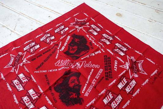 Wrangler ラングラー ウィリーネルソン カントリー歌手  70's ヴィンテージ バンダナ ハンカチ USA