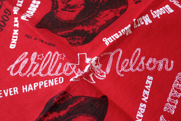 Wrangler ラングラー ウィリーネルソン カントリー歌手  70's ヴィンテージ バンダナ ハンカチ USA