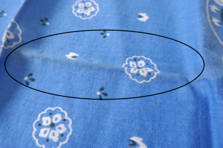 ペイズリー フローラル サックスブルー FAST COLOR RN13960 コットン 60〜70's ヴィンテージ バンダナ ハンカチ USA