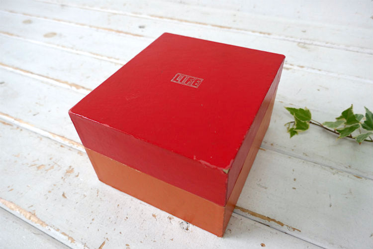 LIFE ライフ タイムライフ社 レシピカード入り 木製 50's ヴィンテージ レシピボックス ケース USA キッチン雑貨