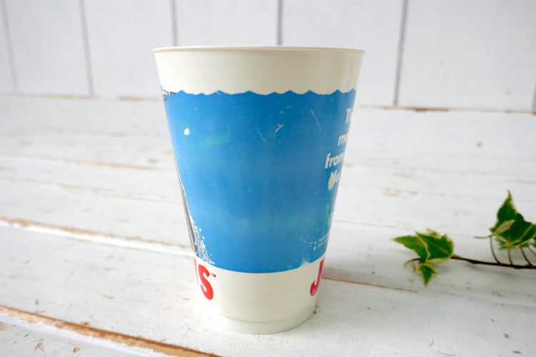 JAWS ジョーズ 映画 1975年 当時モノ ヴィンテージ プロモーション カップ コップ タンブラー プラコップ USA