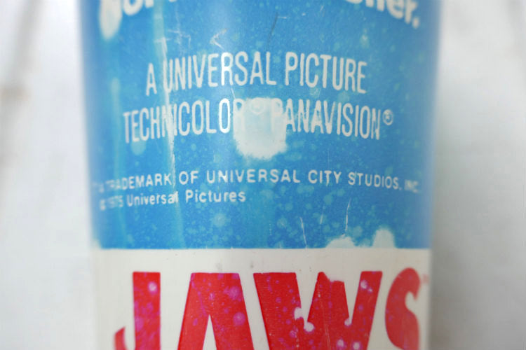 JAWS ジョーズ 映画 1975年 当時モノ ヴィンテージ プロモーション カップ コップ タンブラー プラコップ USA