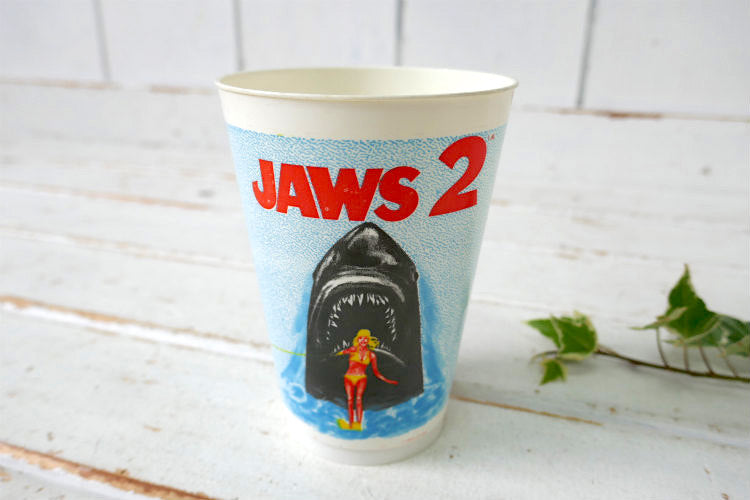 JAWS2 ジョーズ2 映画 1978年 当時モノ ヴィンテージ プロモーション カップ コップ タンブラー プラコップ USA