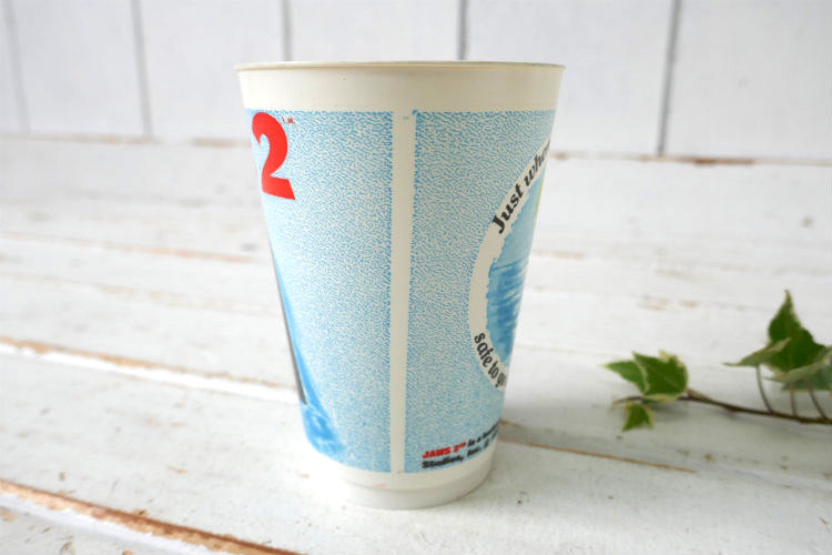 JAWS2 ジョーズ2 映画 1978年 当時モノ ヴィンテージ プロモーション カップ コップ タンブラー プラコップ USA