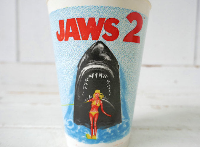 JAWS2 ジョーズ2 映画 1978年 当時モノ ヴィンテージ プロモーション カップ コップ タンブラー プラコップ USA
