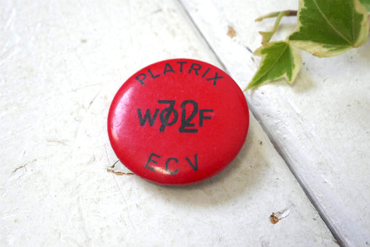 WOLF 1972 PLATRIX ECV ヴィンテージ 缶バッジ USA ファッション アクセサリー