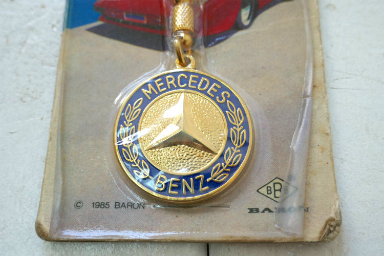 MERCEDES BENZ メルセデス ベンツ 自動車 メダリオン 真鍮製 デッドストック ヴィンテージ キーホルダー キーチェーン USA