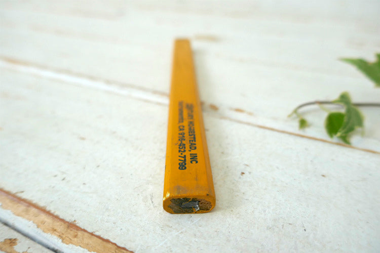 カリフォルニア サクラメント アドバタイジング ヴィンテージ カーペンターペンシル 大工 鉛筆 DIY USA