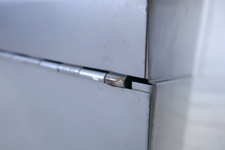 インダストリアル 鍵付き グレー スチール製 ヴィンテージ ファイルケース 書類ケース USA