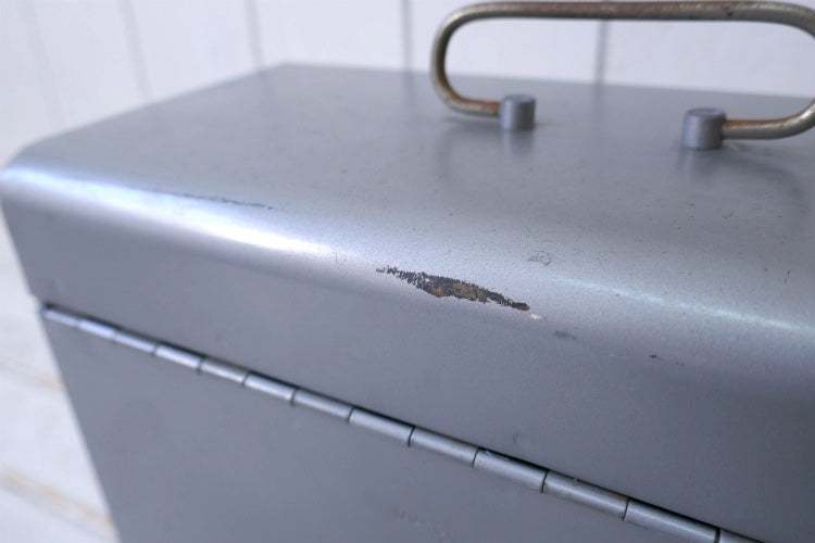 インダストリアル 鍵付き グレー スチール製 ヴィンテージ ファイルケース 書類ケース USA