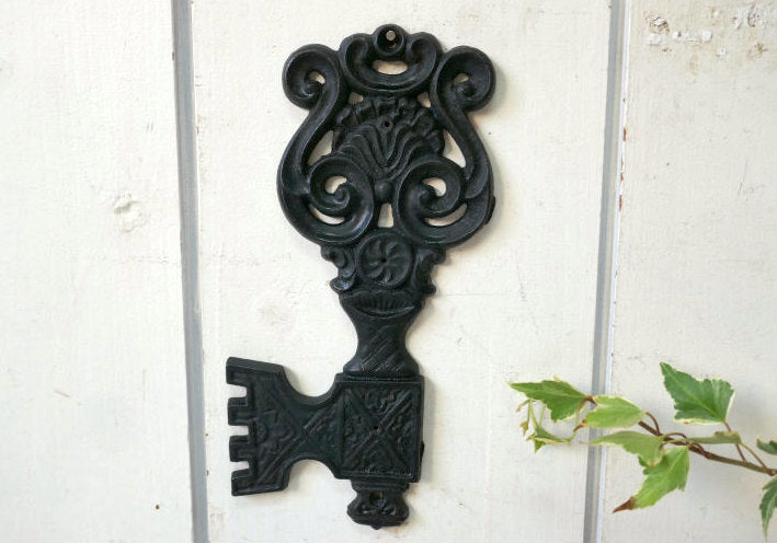 KEY レトロ 鍵型 キャストアイアン製 ヴィンテージ キーフック 鍵掛け ウォールデコ